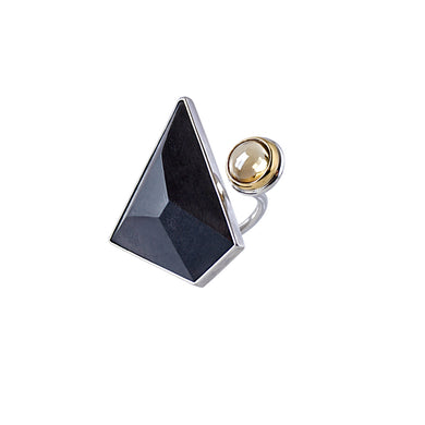 pebble lopsided ring