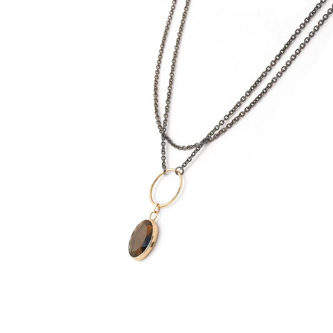 Sade Topuz Dumanlı Kolye