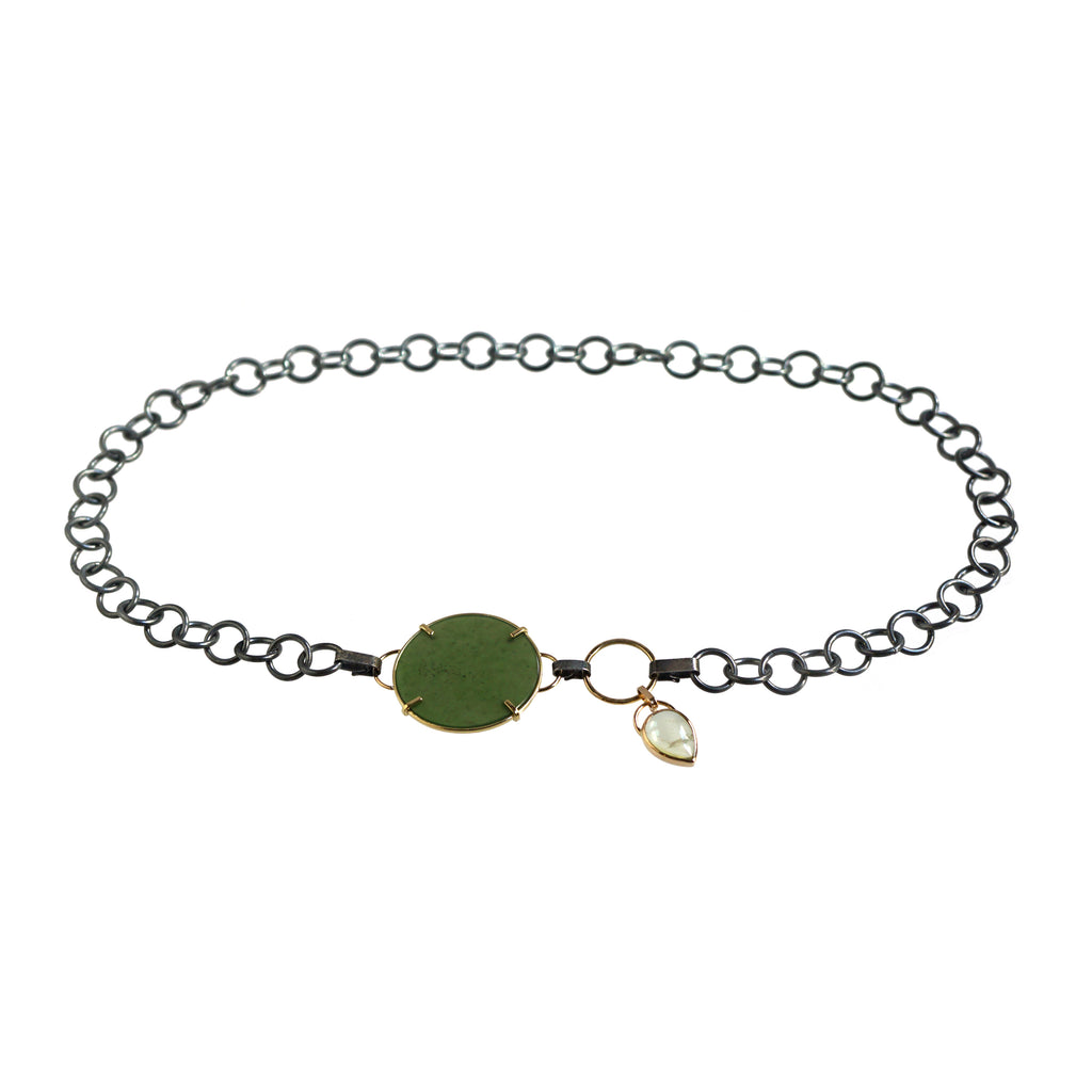 Raw sales jade necklace