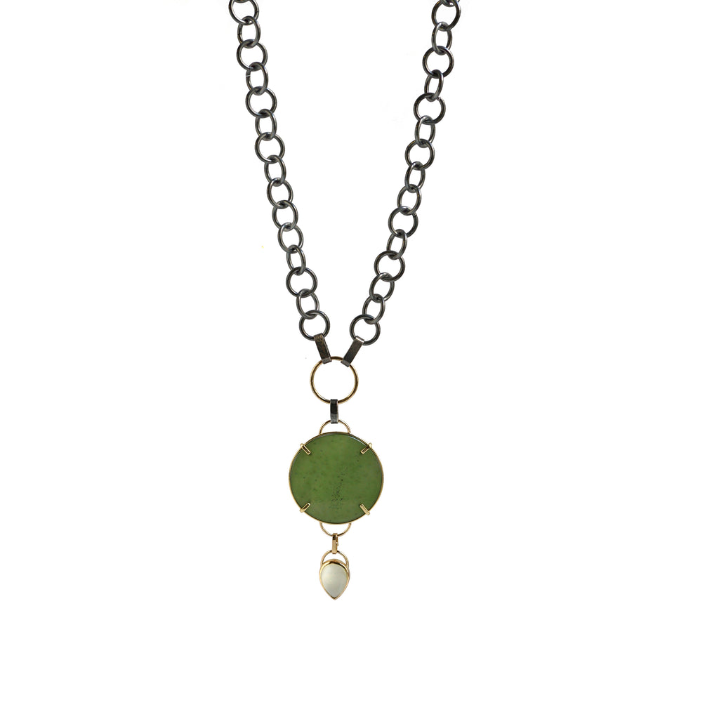 Raw store jade necklace