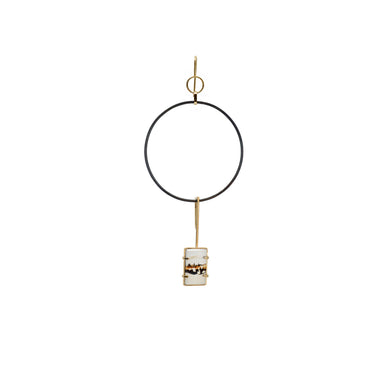 totem falcon rectangle earring