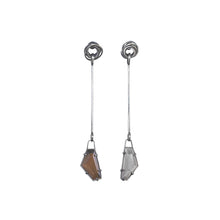 pebble grey-brown earrings