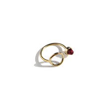 boho bordeaux ring